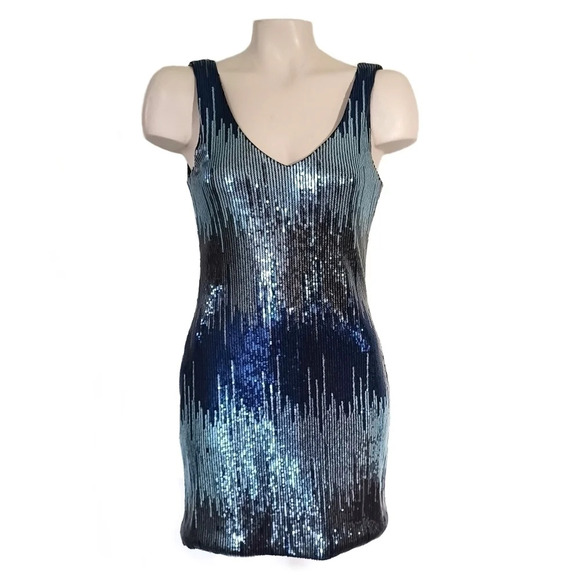 AS U Wish Sequined Clocktail Dress Clubbing Going Out Party Mermaidcore Y2K - Picture 1 of 7